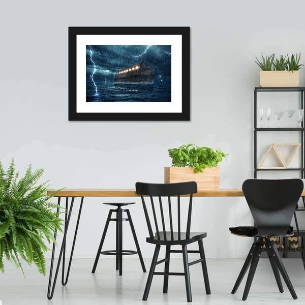 Noah's Ark Panoramic Canvas Wall Art-1 Piece-36" x 12"-Tiaracle