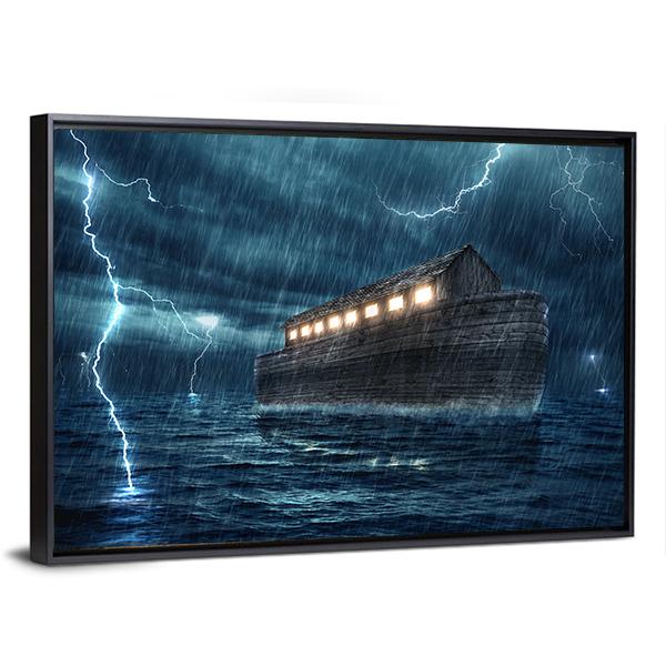 Noah's Ark Panoramic Canvas Wall Art-1 Piece-36" x 12"-Tiaracle