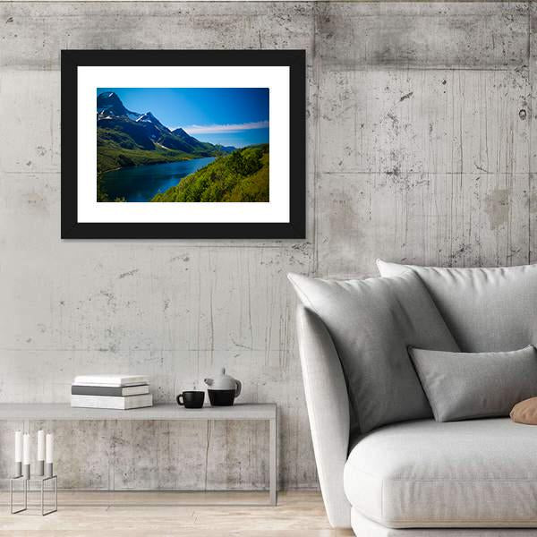 Nordfjorden & Svartisen Glacier Canvas Wall Art-3 Horizontal-Gallery Wrap-25" x 16"-Tiaracle