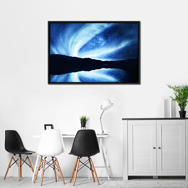 Northern Lights Aurora Canvas Wall Art-5 Horizontal-Gallery Wrap-22" x 12"-Tiaracle
