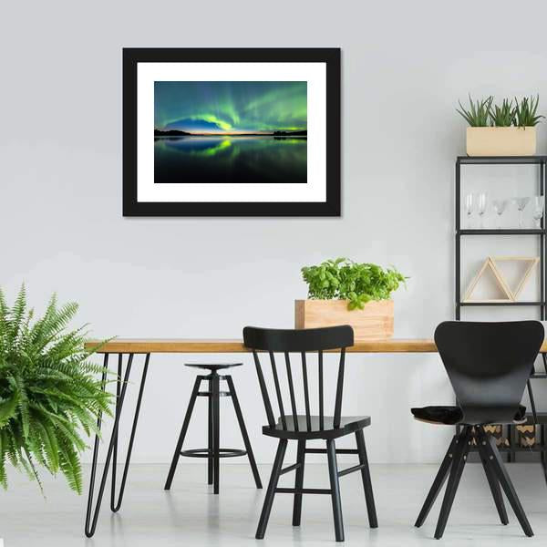 Northern Lights In Sky Canvas Wall Art-5 Horizontal-Gallery Wrap-22" x 12"-Tiaracle