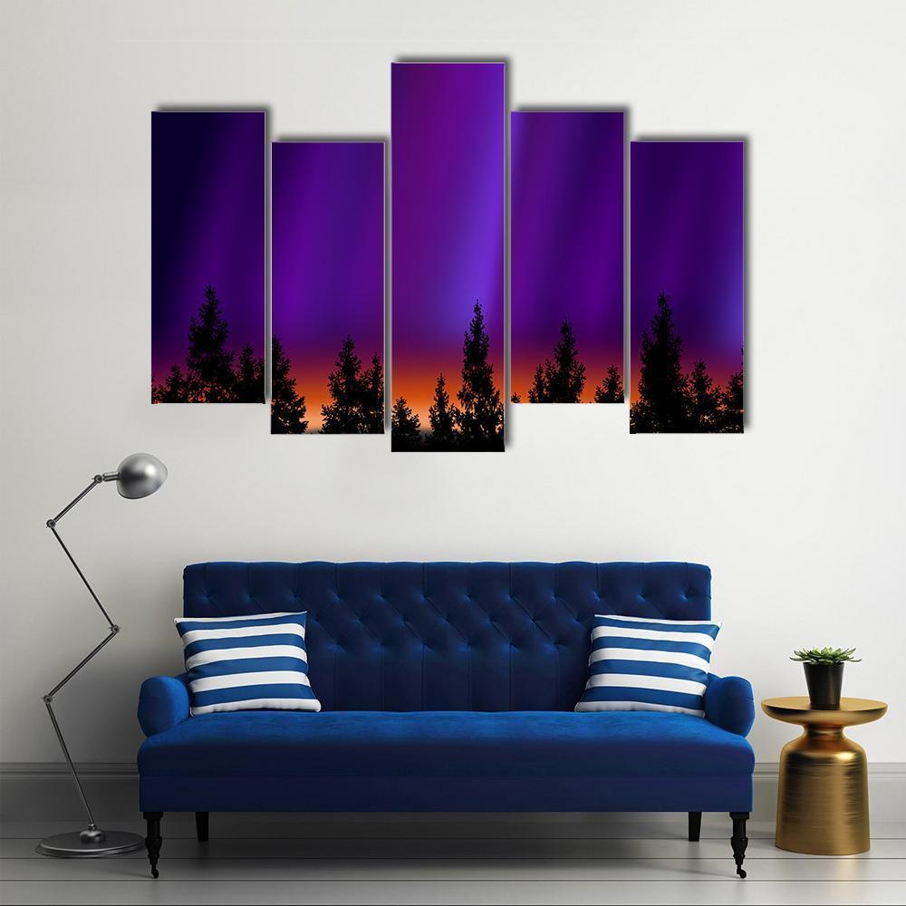 Northern Lights Canvas Wall Art-5 Pop-Gallery Wrap-47" x 32"-Tiaracle
