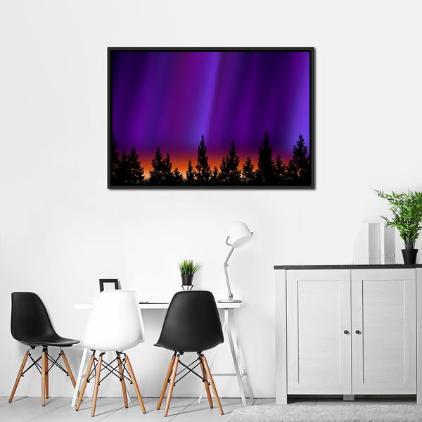Northern Lights Panoramic Canvas Wall Art-1 Piece-36" x 12"-Tiaracle