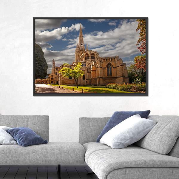 Norwich Cathedral Canvas Wall Art-3 Horizontal-Gallery Wrap-25" x 16"-Tiaracle