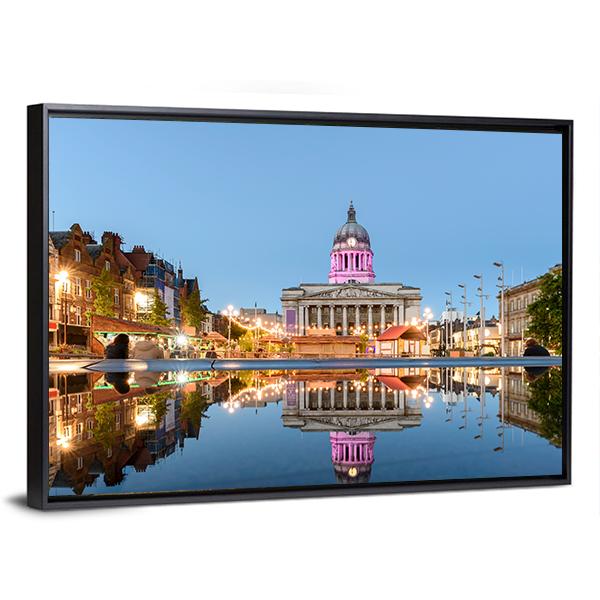 Nottingham Council House Canvas Wall Art-3 Horizontal-Gallery Wrap-25" x 16"-Tiaracle
