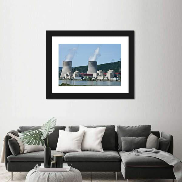 Nuclear Power Plant Canvas Wall Art-3 Horizontal-Gallery Wrap-25" x 16"-Tiaracle