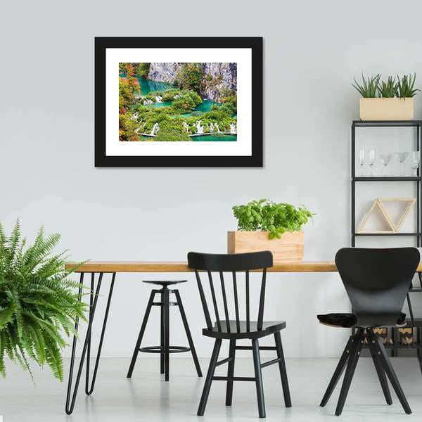 Numerous Waterfalls Canvas Wall Art-3 Horizontal-Gallery Wrap-25" x 16"-Tiaracle