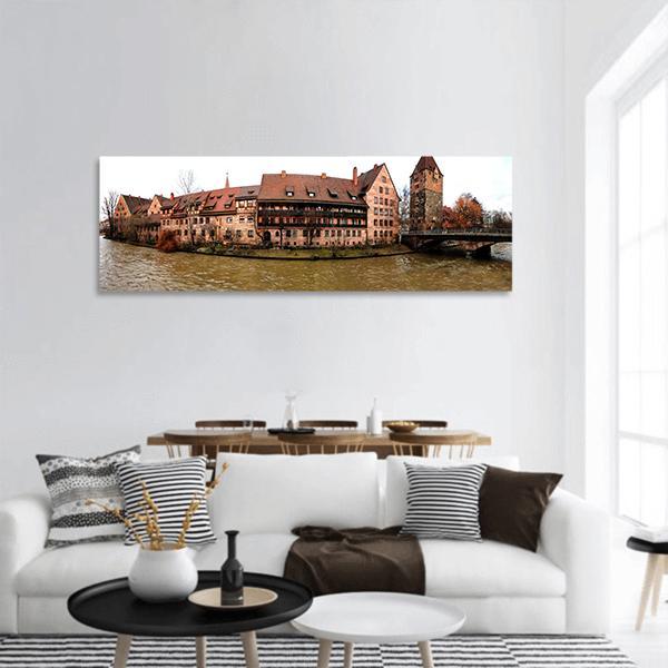 Nuremberg Historic Center Germany Panoramic Canvas Wall Art-1 Piece-36" x 12"-Tiaracle