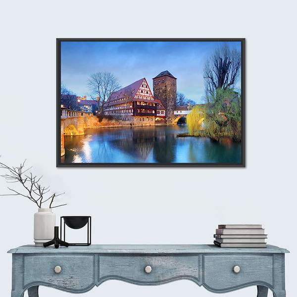 Nuremberg Town Germany Panoramic Canvas Wall Art-1 Piece-36" x 12"-Tiaracle
