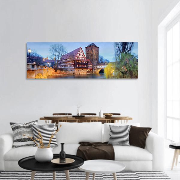 Nuremberg Town Germany Panoramic Canvas Wall Art-1 Piece-36" x 12"-Tiaracle