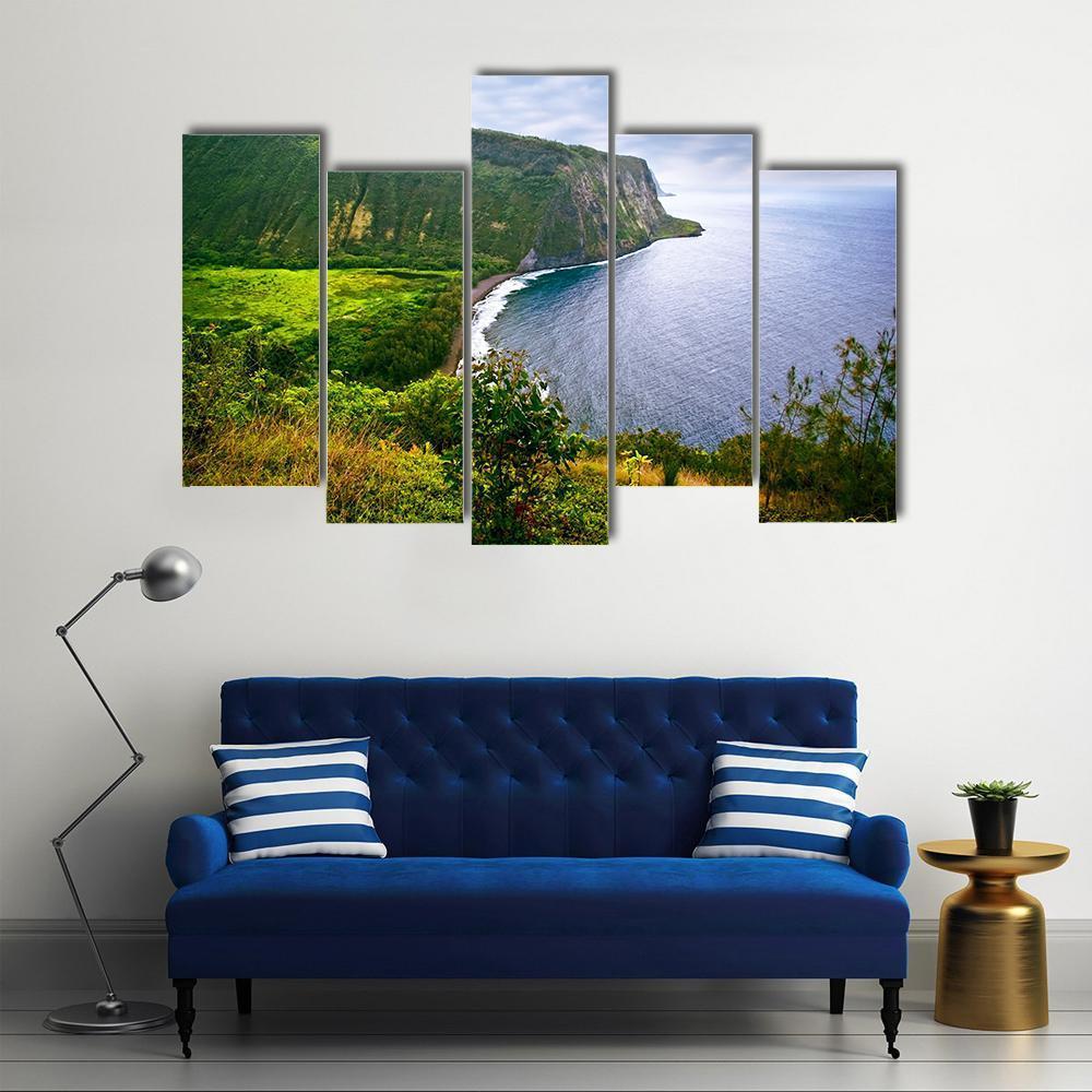 Ocean On Big Island Canvas Wall Art-5 Pop-Gallery Wrap-47" x 32"-Tiaracle