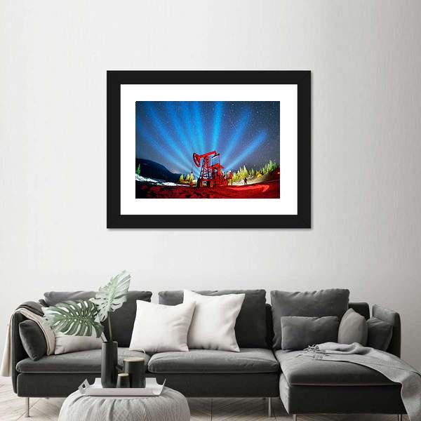Oil & Gas Extraction Pump Panoramic Canvas Wall Art-1 Piece-36" x 12"-Tiaracle
