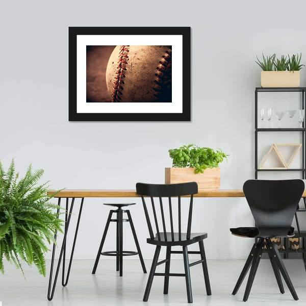 Old Baseball Canvas Wall Art-3 Horizontal-Gallery Wrap-25" x 16"-Tiaracle