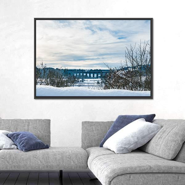 Old Chirk Railway Bridge Canvas Wall Art-3 Horizontal-Gallery Wrap-25" x 16"-Tiaracle