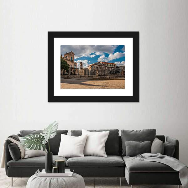 Old Fortress Castle Havana Canvas Wall Art-1 Piece-Framed Print-20" x 16"-Tiaracle