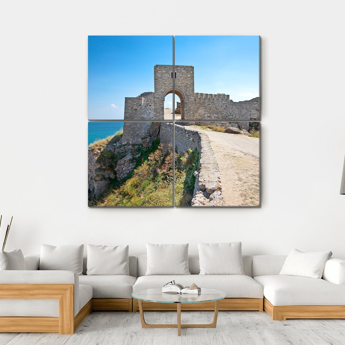 Old Gate Of Medieval Fortress Canvas Wall Art-4 Square-Gallery Wrap-17" x 17"-Tiaracle