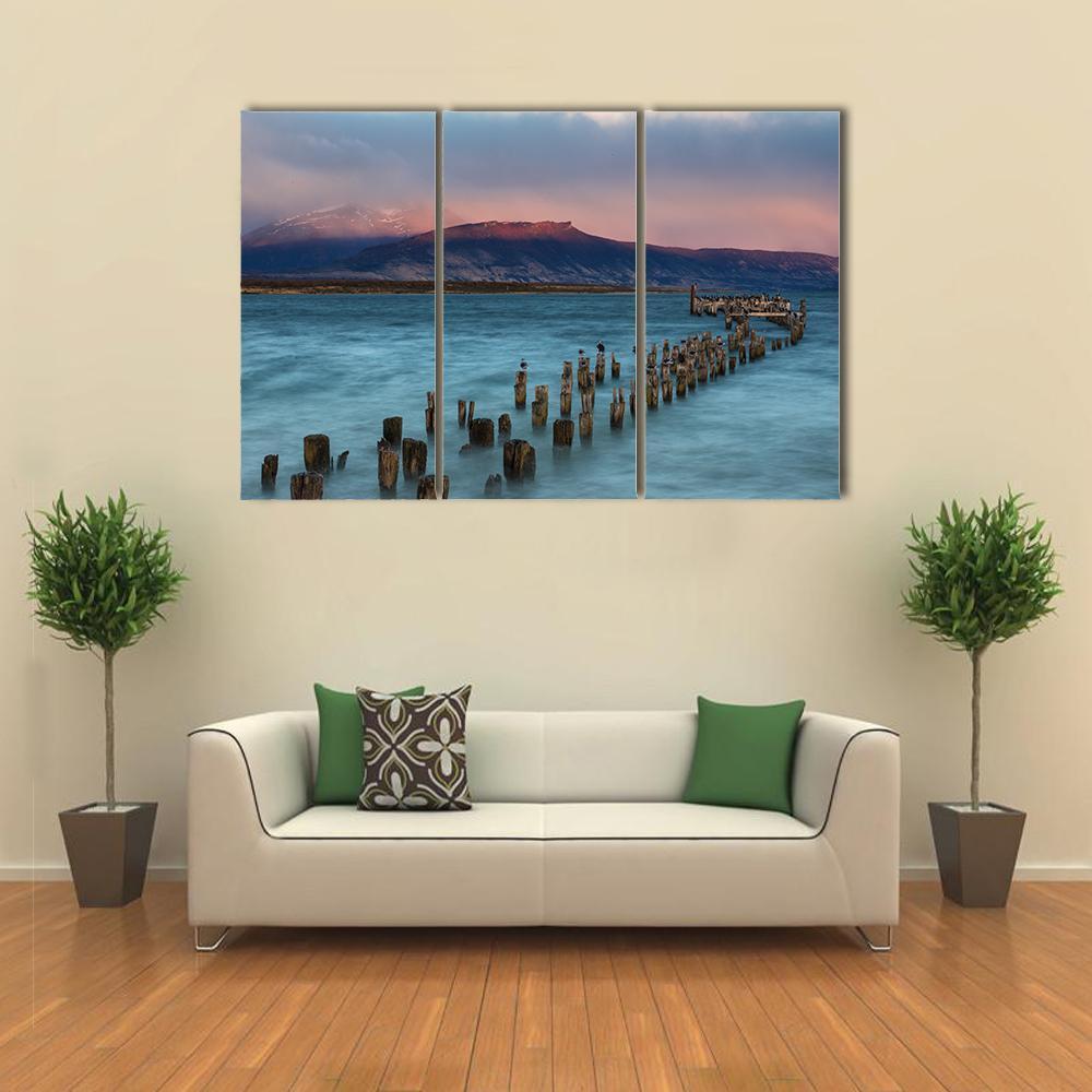 Old Landing Stage Chile Canvas Wall Art-3 Horizontal-Gallery Wrap-37" x 24"-Tiaracle