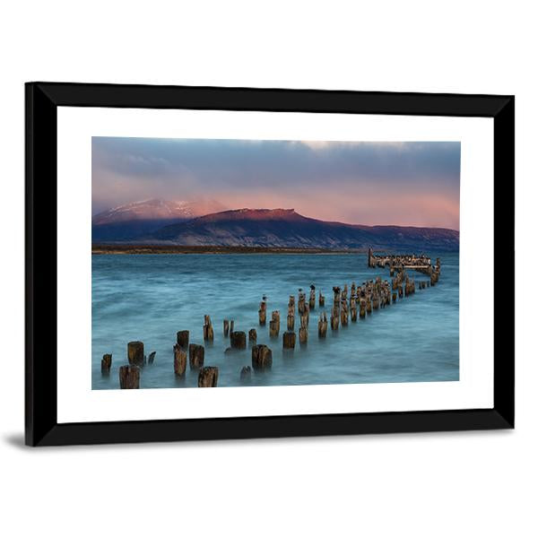 Old Landing Stage Chile Canvas Wall Art-3 Horizontal-Gallery Wrap-25" x 16"-Tiaracle