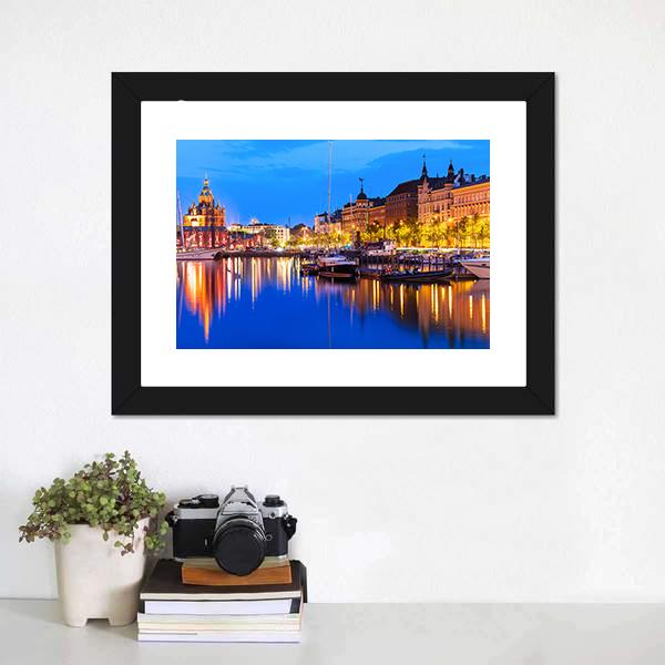Old Port In Helsinki Canvas Wall Art-3 Horizontal-Gallery Wrap-25" x 16"-Tiaracle