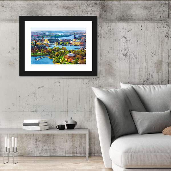Old Town Gamla Stan Canvas Wall Art-3 Horizontal-Gallery Wrap-25" x 16"-Tiaracle