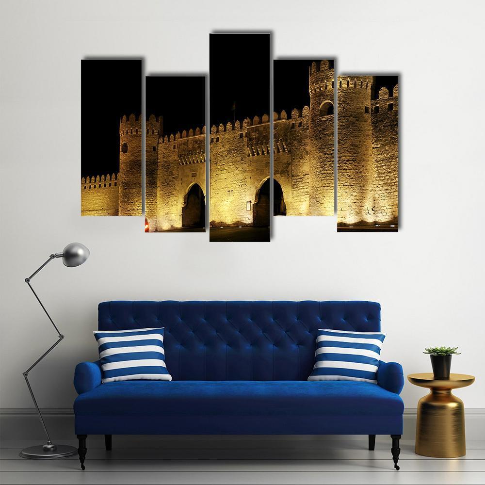 Old Town Gate In Baku Canvas Wall Art-5 Pop-Gallery Wrap-47" x 32"-Tiaracle