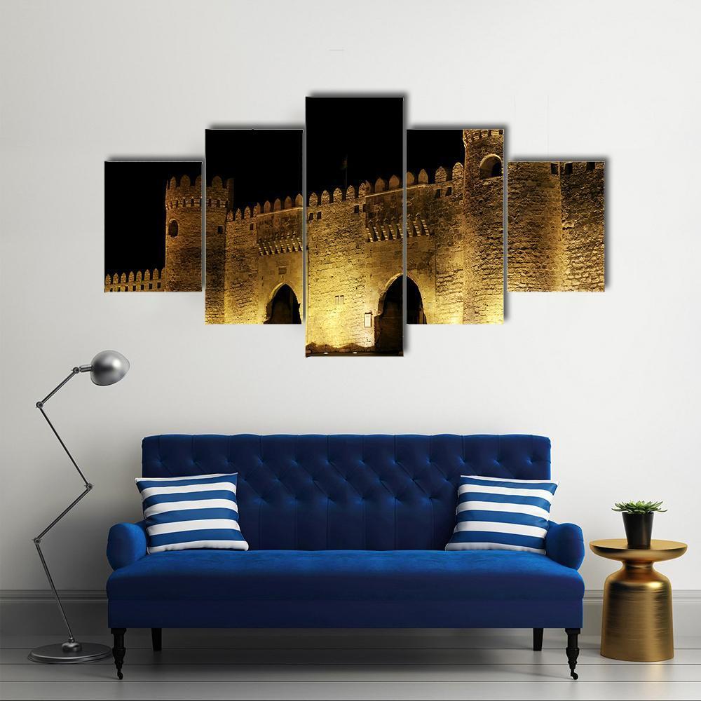 Old Town Gate In Baku Canvas Wall Art-5 Star-Gallery Wrap-62" x 32"-Tiaracle