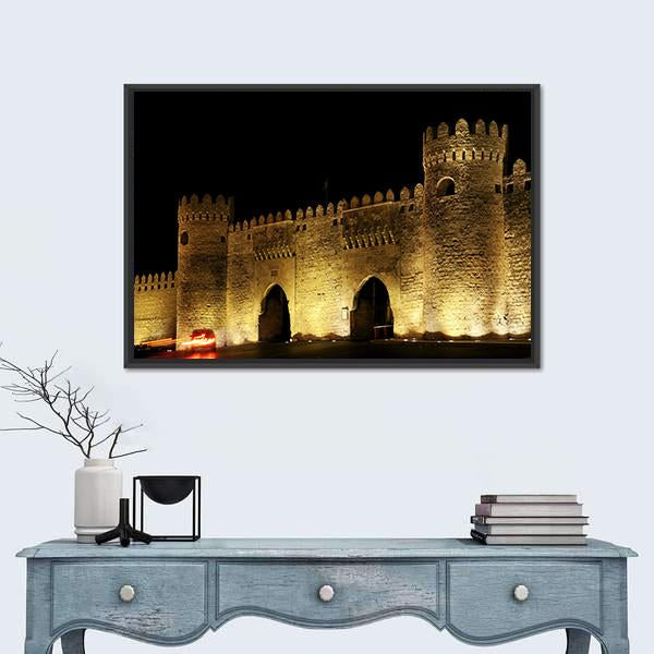 Old Town Gate In Baku Canvas Wall Art-1 Piece-Floating Frame-24" x 16"-Tiaracle
