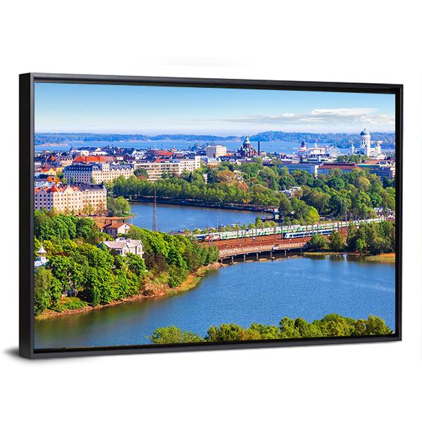 Old Town In Helsinki Canvas Wall Art-3 Horizontal-Gallery Wrap-25" x 16"-Tiaracle