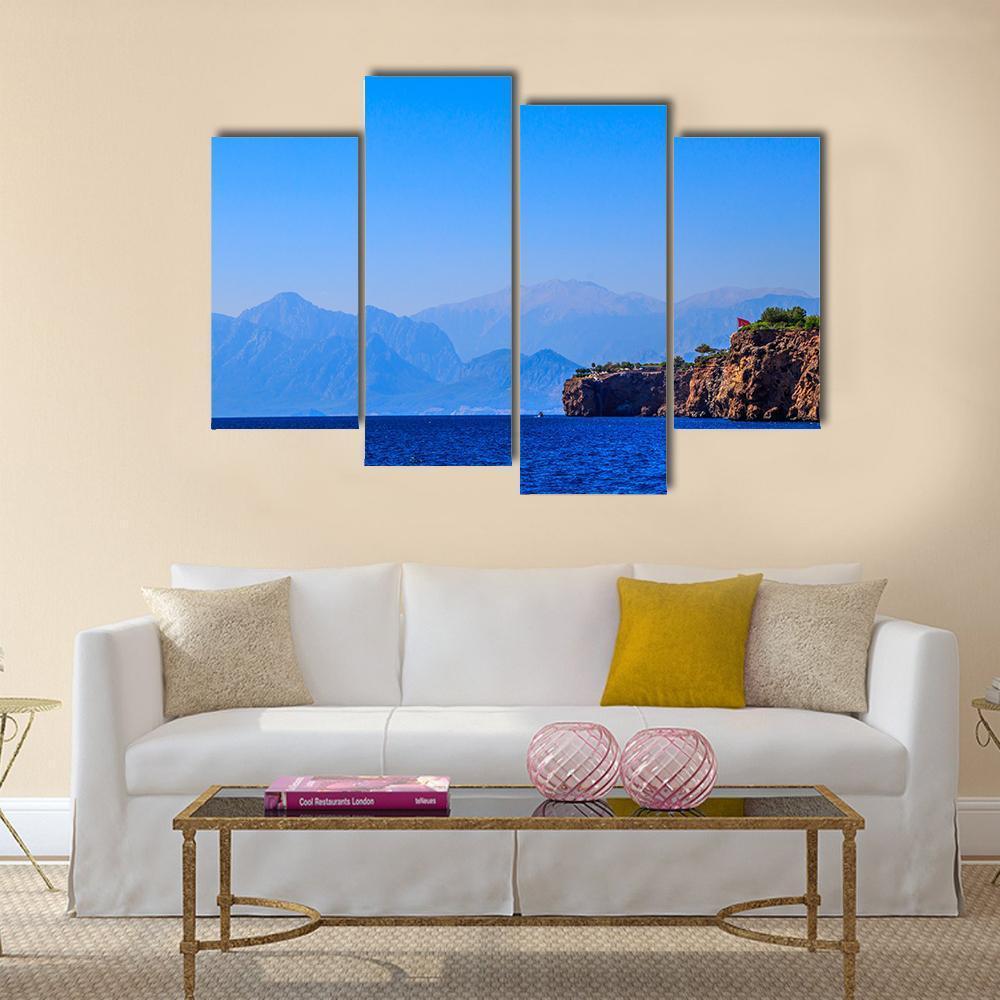 Old Town Kaleici Canvas Wall Art-4 Pop-Gallery Wrap-50" x 32"-Tiaracle