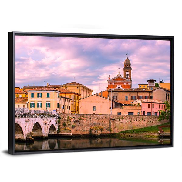 Old Town Rimini Canvas Wall Art-3 Horizontal-Gallery Wrap-25" x 16"-Tiaracle
