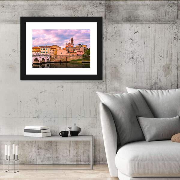 Old Town Rimini Canvas Wall Art-3 Horizontal-Gallery Wrap-25" x 16"-Tiaracle
