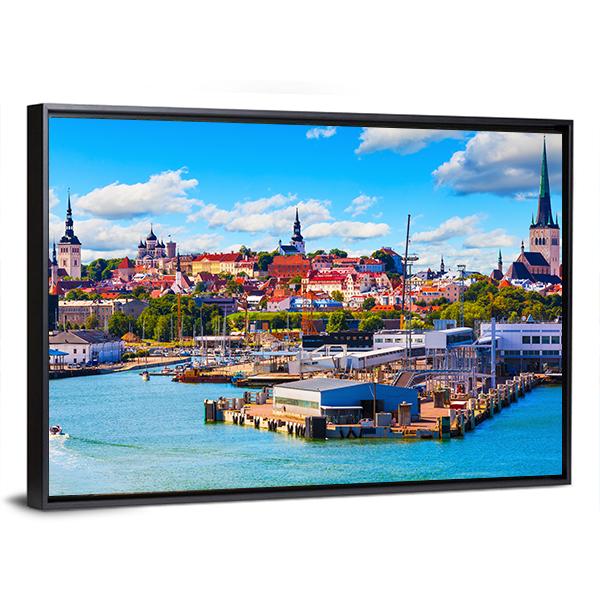 Old Town & Sea Port Canvas Wall Art-3 Horizontal-Gallery Wrap-25" x 16"-Tiaracle