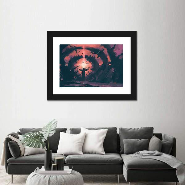 Old wizard Canvas Wall Art-3 Horizontal-Gallery Wrap-25" x 16"-Tiaracle