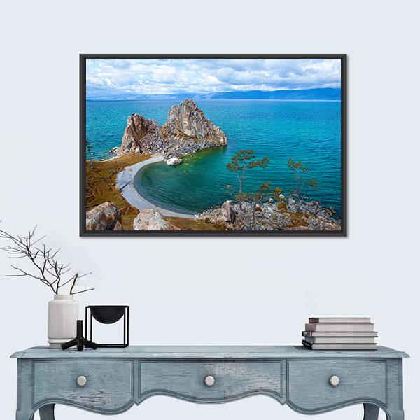 Olkhon Island Canvas Wall Art-1 Piece-Floating Frame-24" x 16"-Tiaracle