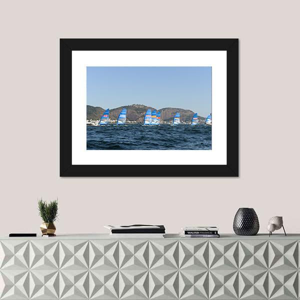 Olympics Games In Brazil Canvas Wall Art-1 Piece-Framed Print-20" x 16"-Tiaracle