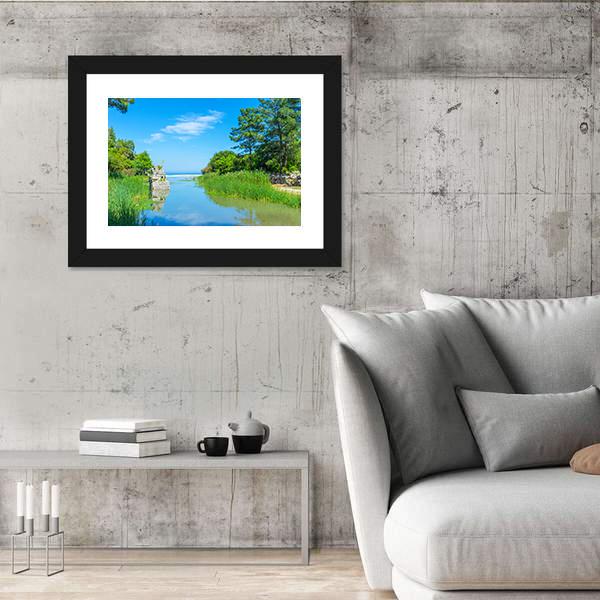 Olympos Stream Turkey Canvas Wall Art-3 Horizontal-Gallery Wrap-25" x 16"-Tiaracle