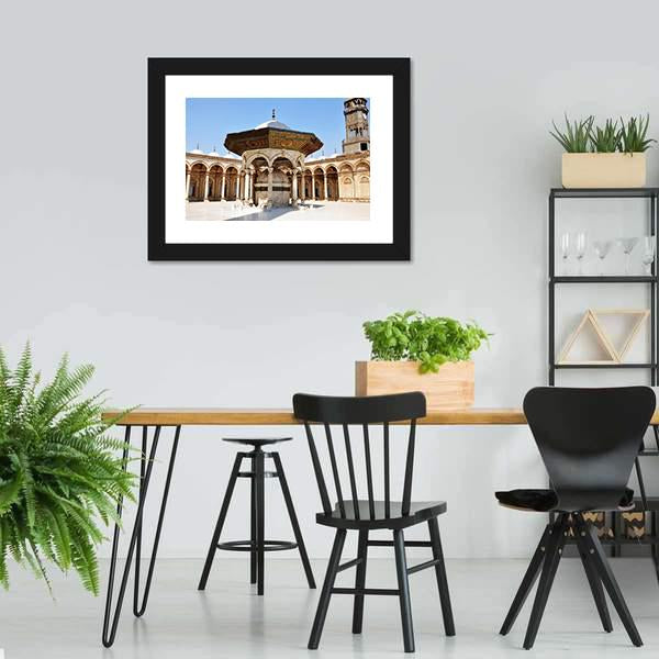 Omayyad Mosque Canvas Wall Art-3 Horizontal-Gallery Wrap-25" x 16"-Tiaracle