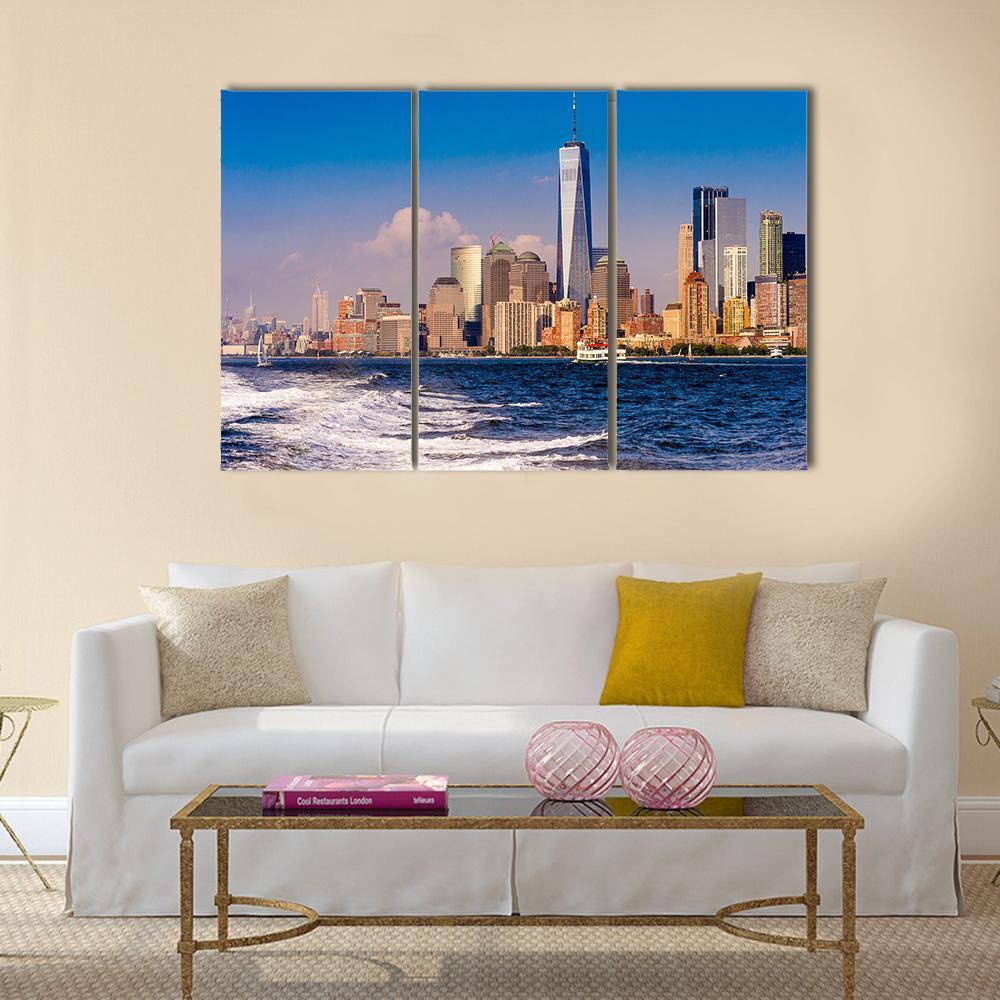 One World Trade Center Canvas Wall Art-3 Horizontal-Gallery Wrap-37" x 24"-Tiaracle