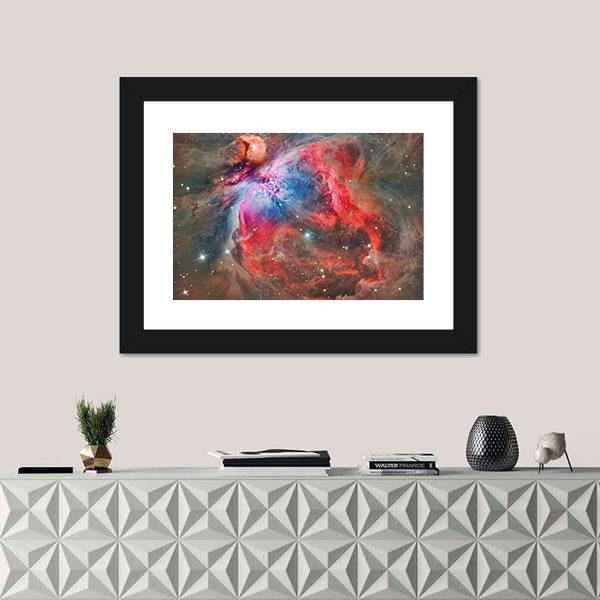 Orion Nebula Canvas Wall Art-1 Piece-Framed Print-20" x 16"-Tiaracle