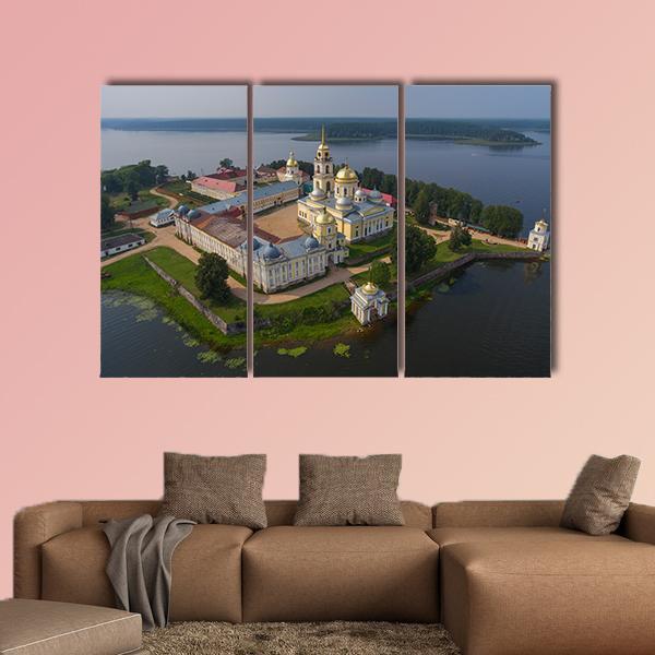 Aerial View Of Nilo-Stolobensky Canvas Wall Art-3 Horizontal-Gallery Wrap-37" x 24"-Tiaracle
