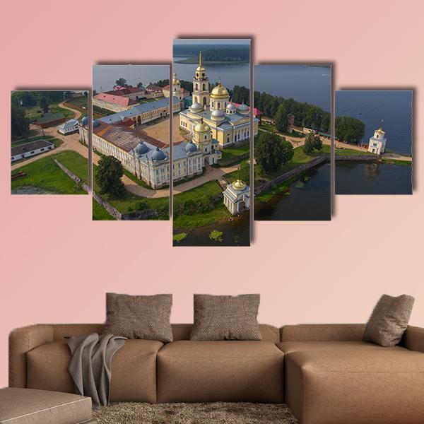 Aerial View Of Nilo-Stolobensky Canvas Wall Art-5 Star-Gallery Wrap-62" x 32"-Tiaracle