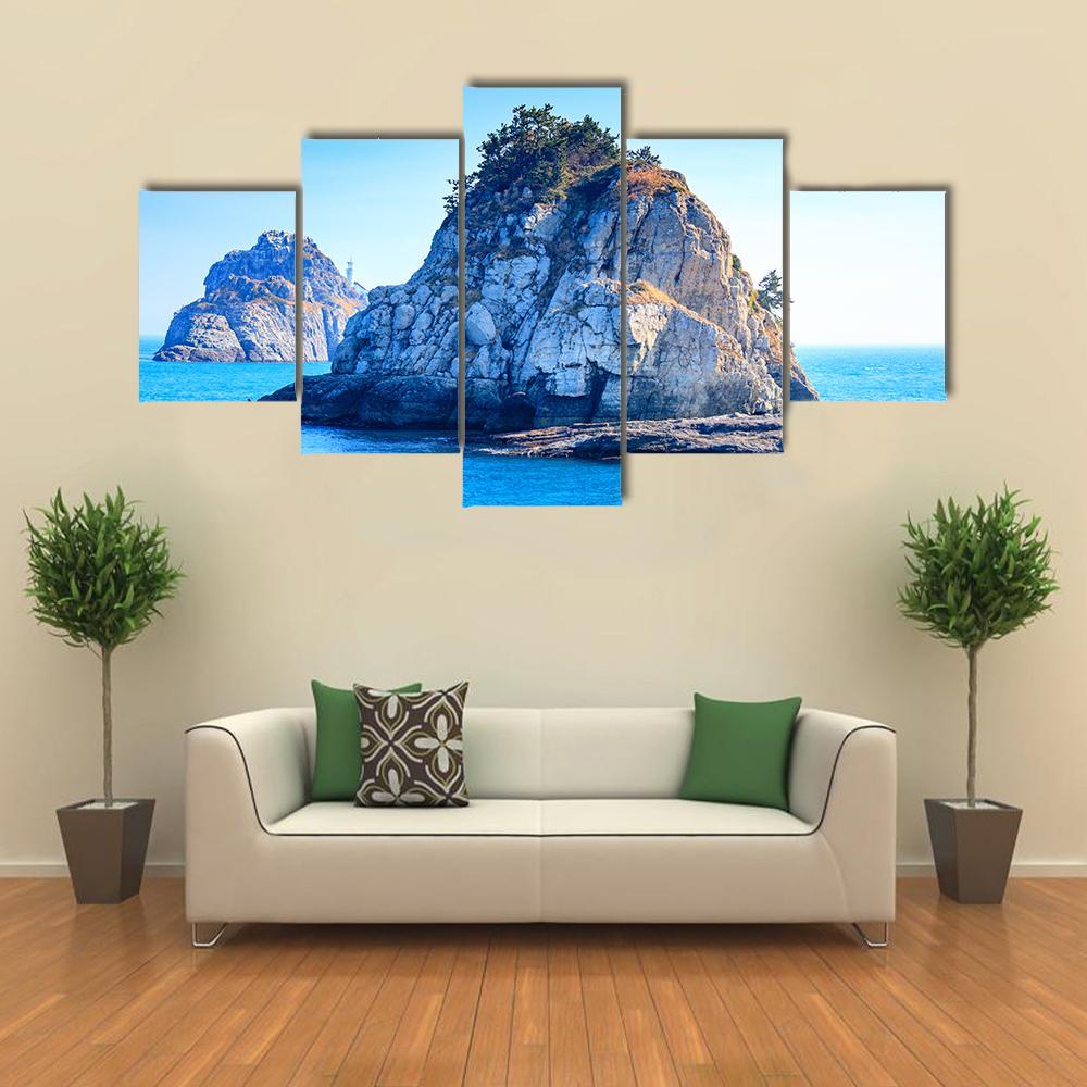 Oryukdo Island Canvas Wall Art-5 Star-Gallery Wrap-62" x 32"-Tiaracle