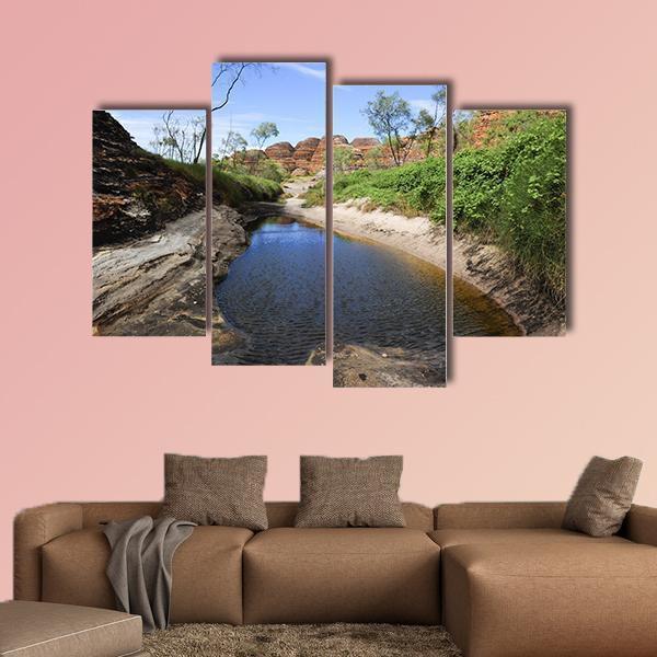 Outback Landscape Of Bee-Hive Shaped Rock Formations In Australia Canvas Wall Art-4 Pop-Gallery Wrap-50" x 32"-Tiaracle