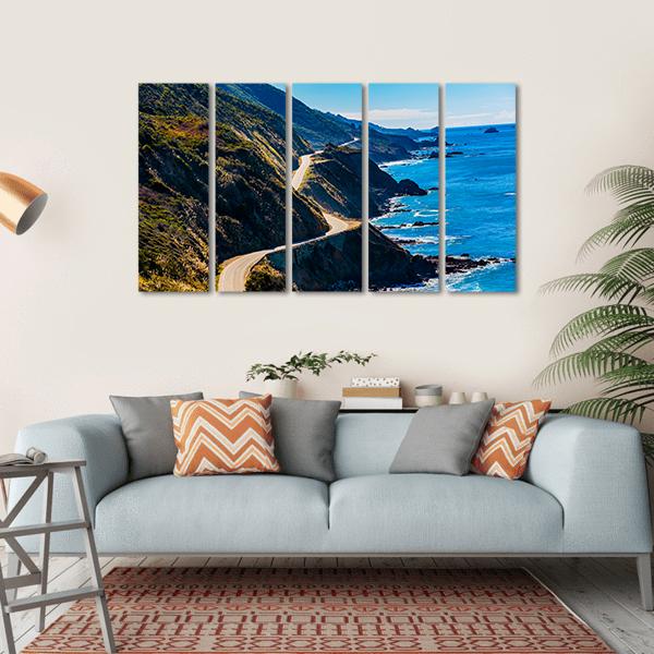 Pacific Valley In California Canvas Wall Art-5 Horizontal-Gallery Wrap-22" x 12"-Tiaracle