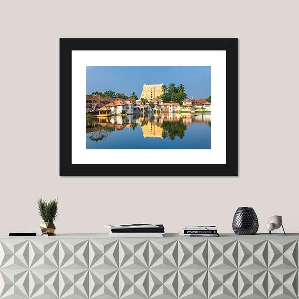 Padmanabhaswamy Temple India Panoramic Canvas Wall Art-1 Piece-36" x 12"-Tiaracle