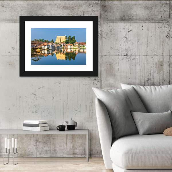 Padmanabhaswamy Temple India Panoramic Canvas Wall Art-1 Piece-36" x 12"-Tiaracle