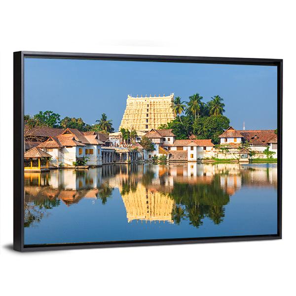 Padmanabhaswamy Temple India Panoramic Canvas Wall Art-1 Piece-36" x 12"-Tiaracle
