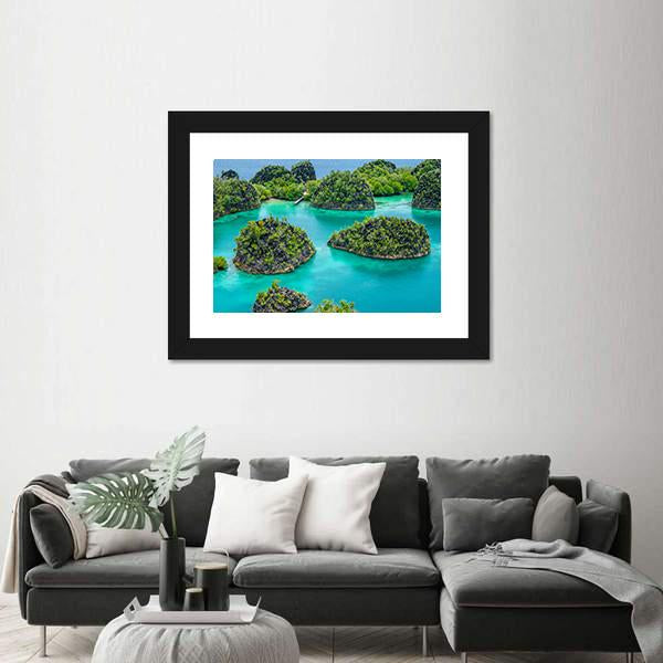 Painemo Island In Indonesia Panoramic Canvas Wall Art-1 Piece-36" x 12"-Tiaracle