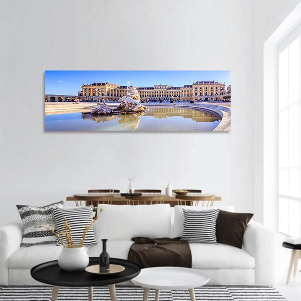 Palace Garden Of Schonbrunn In Vienna Panoramic Canvas Wall Art-1 Piece-36" x 12"-Tiaracle