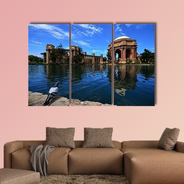 Palace Of Fine Art In Clear Blue Sky Canvas Wall Art-3 Horizontal-Gallery Wrap-25" x 16"-Tiaracle